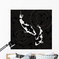 thumbnail image 1 of Pair Coi Fish Wall Mural by Wallmonkeys Peel and Stick Graphic (48 in W x 46 in H) WM110185, 1 of 4