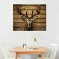 thumbnail image 2 of Nawypu Deer Canvas Wall Art Cabin Home Decor Rustic Elk Portrait Pictures Prints Wildlife Animal Poster Artwork Hunting Wall Decor Christmas Decorations for Living Room Kitchen Bathroom  Ready to hang, 2 of 4