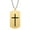 Gold, variant on Cross Necklace for Men Stainless Steel Black Silver Gold Plated Dog Tag Square Pendant Simple Chain Personalized Statement Faith Jewelry Black