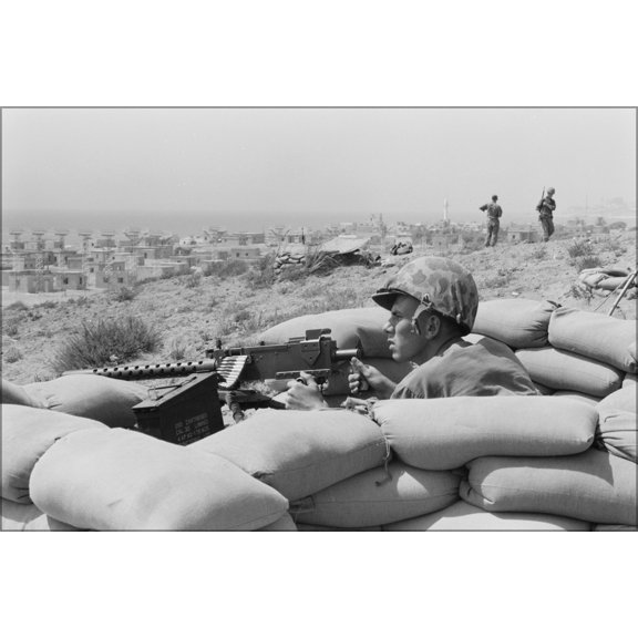 24"x36" Gallery Poster, Foxhole - Lebanon - Beirut - July 1958