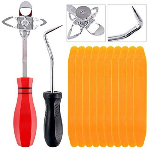 12 Piece Windshield Installation Tools kit, 10 Piece Stick Setting Tool, 1 Piece Offset Windshield Installing Tool, 1 Piece Cotter Pin Puller for Installing Windshield Gaskets, Trim and Strips