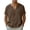 Brown, variant on Men Linen Shirt Short Sleeve V Neck Tshirts Loose Casual Breathable Summer Beach Tee Tops Lightweight Basic Clothes