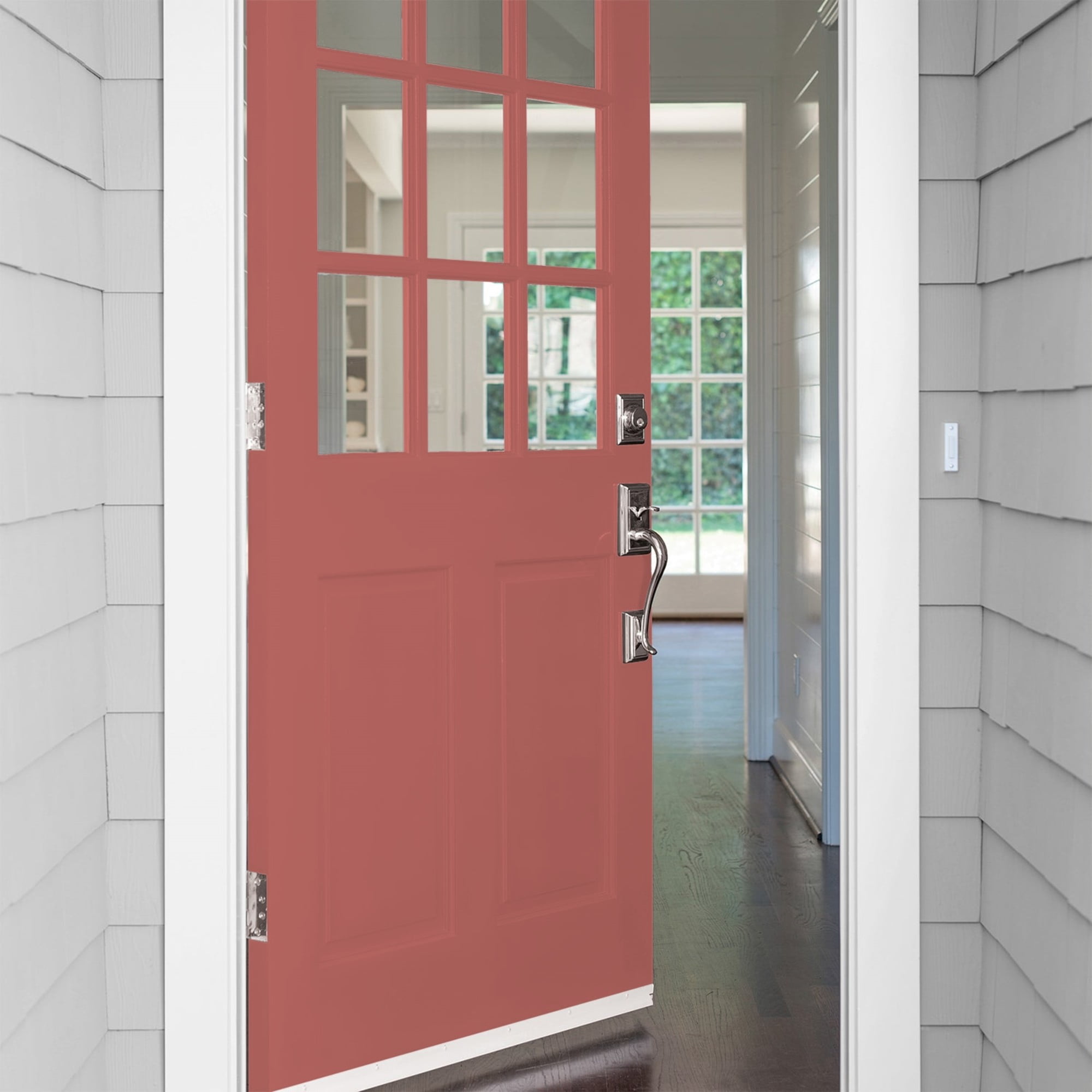 Glidden Fundamentals Sienna Red / Red, Satin Exterior Paint, 1 Gallon