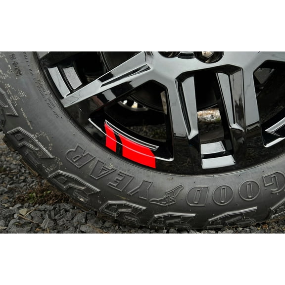 Chevy Silverado Redline Trail Boss Stripes Wheel Decals Fits 20" 2019-2025
