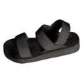 thumbnail image 6 of Rokment Women's Platform Beach Sandals Stylish Simple Comfortale Elastic Band Open Toe Chunky Mid Heel Memory Foam Slingback Walking Dress Summer Shoes D Size 7, 6 of 7