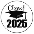 thumbnail image 1 of 48 Class of 2025 Black Graduation Envelope Seals Labels Stickers 1.2" Round, 1 of 3