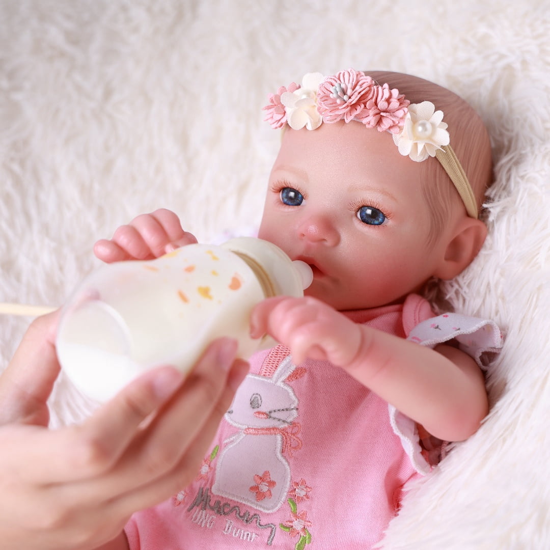 RSG 17-Inch Reborn Baby Dolls - Soft Cloth Body Dolls Real Life Dolls with Accesores Gift Box for Collection or Kids Age 3 +