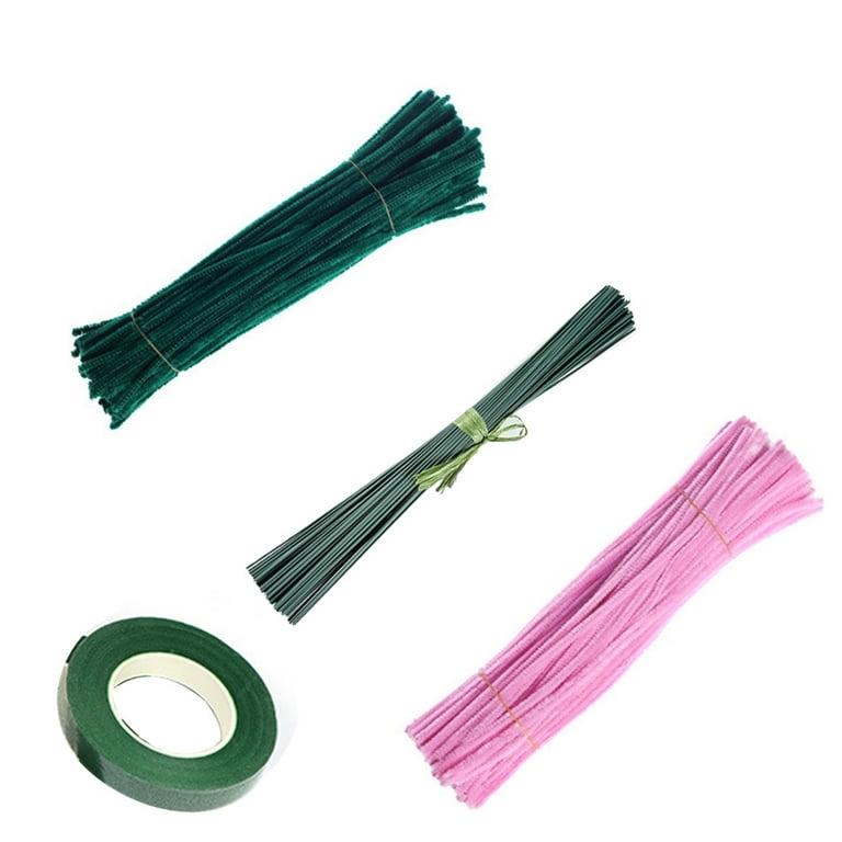 Jzenzero Fuzzy Sticks Bendable Wire Flower Craft Kit No