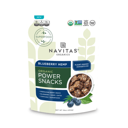 Navitas Organics Blueberry Hemp Power Snacks, 16 oz.