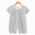 thumbnail image 2 of HCNTES Toddler Kids Children Boys Girls Unisex Short Sleeve Romper Baby Infant Warm Pajamas Nighty Loungewear for Spring Summer(Light Gray,6-12 Months), 2 of 4