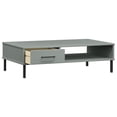 thumbnail image 3 of vidaXL Coffee Table with Metal Legs Grey Solid Wood Pine OSLO, 3 of 5