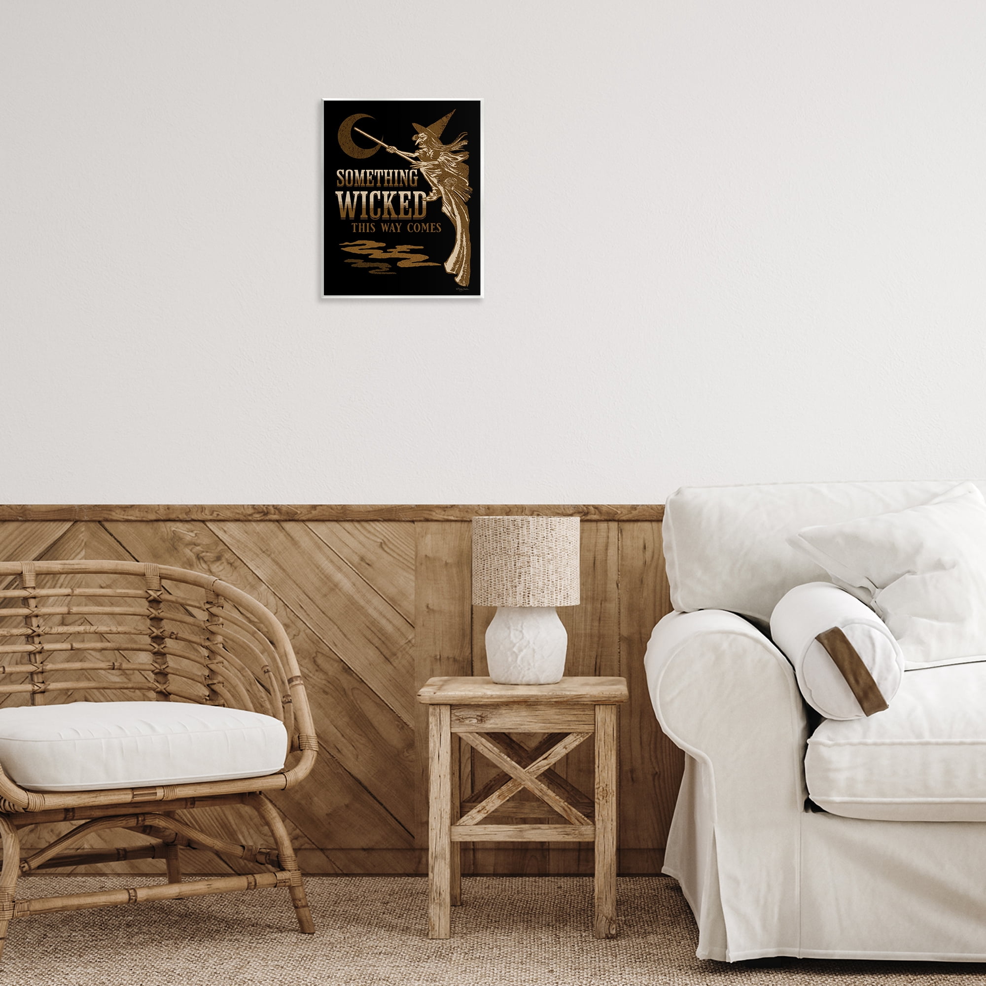 Stupell Industries Something Wicked Witch Holiday Painting Unframed Art Print Wall Art, 11 x 14