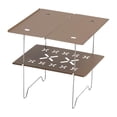 thumbnail image 2 of colaxi Folding Table Camping Table Lightweight Desk Camping Furniture Steel Small Tea Table Outdoor Table for BBQ Backpacking Picnic Khaki, 2 of 10