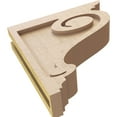 thumbnail image 6 of 3"W x 12"D x 12"H Thin Scroll Rough Cedar Woodgrain TimberThane Corbel, Primed Tan, 6 of 6