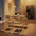 thumbnail image 4 of Dining Table for 4, Small Table and Chairs Set of 4, Square Dinette Set for 4, 5Pcs Kitchen & Dining Room Sets for Small Space (White, Table with 4 Upholstered Chairs), 4 of 6