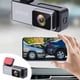 thumbnail image 1 of Grabadora para coche con cámara dual y WiFi | Vídeo frontal 720p + trasero 480p | Ángulo amplio de 170° | Visión nocturna mejorada | Grabación en bucle | Monitor de estacionamiento | Pantalla de, 1 of 9