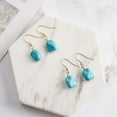 thumbnail image 4 of Genuine 925 Sterling Silver Turquoise Dangle Drop Earrings for Women, Boho Southwestern Stone Earrings, Hypoallergenic Jewelry for Daily Wear, Party, Anniversary, Birthday Gift with Free Gift, 4 of 7