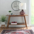 thumbnail image 4 of Linon Home Decor Meade Mid-Century Modern Console Table Brown Console Tables, 4 of 5