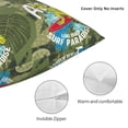 thumbnail image 3 of Pofeuu Surfing Dinosaur Print Double-sided plush pillowcase Square Throw Pillow Covers Pillows Cover for Living Room Bedroom Sofa Couch Cushion Cover（No pillow core）-18"x18", 3 of 7