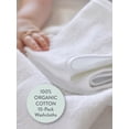 thumbnail image 2 of Honest Baby Clothing Baby Boy or Girl Gender Neutral Organic Cotton Washcloth Gift Set, 10 Pack (One Size), 2 of 6