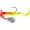 Fluorescent Red/Chartruese Sparkle, variant on Road Runner Curly Tails Underspin Jig Chartruese Sparkle 1/4 oz