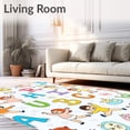 thumbnail image 2 of ODIKA 6x6 Machine Washable Non-Slip Area Rug, Whimsical Alphabet Interactive Early Development Playspace Ultra Soft Rug, None, 698487, 2 of 7