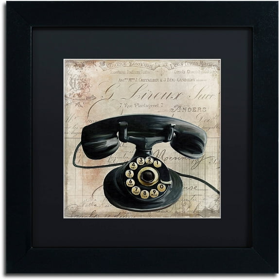 Trademark Fine Art "Call Waiting II" Canvas Art by Color Bakery Black Matte, Black Frame