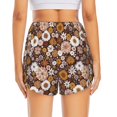 thumbnail image 2 of Lsque Sunflowers Printed Women's Running Shorts with Liner Pockets,Elastic Quick Dry Workout Athletic Gym Yoga Shorts,Womens High Waist Shorts-Medium, 2 of 9