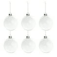 thumbnail image 2 of Northlight Transparent Glass Christmas Ball Ornaments - 3.25" (80mm) - Clear - 6ct, 2 of 8