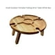 thumbnail image 3 of Picnic Portátil Con Estante Para Vinos Bandeja Compartimentada Escritorio Plegable Redondo De Madera Para Eventos Al Aire Libre Cenas Románticas Camping En La Playa Guardurnaity OD010799-01, 3 of 6