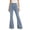 Light Blue, variant on Women's High Waist Flare Jeans, Solid Color Classic Fit Bootcut Denim Pants, Vintage Washed Retro Jeans for Women, Casual Everyday Trousers with a Timeless Silhouette Light Blue M
