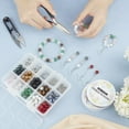 thumbnail image 4 of 1 Box 350Pcs+ Stone Beads Box Set Kits 10 Material 8mm Gemstone Round Beads 5 Styles Alloy Spacer Beads & Crystal Thread & Scissors for DIY Bracelet Jewelry Making, 4 of 7
