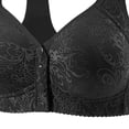 thumbnail image 4 of Bras for Women Front Closure Full Coverage Snap Closing Bra Push Up No Underwire Bras With Support Black 46, 4 of 4