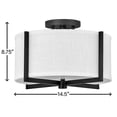 thumbnail image 6 of Hinkley Lighting - Two Light Foyer Pendant - Axis - 34W 2 LED Small Semi-Flush, 6 of 14