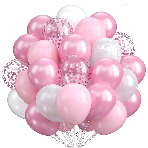 BESTSKY 60 Glitter Balloons,Perfect for Birthdays,Weddings & More Metallic Confetti Balloon Set for Celebrations