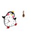 thumbnail image 1 of Reloj de pared de madera con forma de pingüino de dibujos animados, figura de animal, estatua decorativa, encantadora, funciona con pilas, recuerdo de, 1 of 8