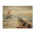 thumbnail image 3 of Designart "Memories of the Weathered Pier II" Landscapes Print on Natural Pine Wood, 3 of 5