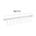 thumbnail image 2 of Sliding Track Hook, Wall Mounted Rail Hanger, Multifunctional Slide Rail Hook for Kitchen Storage, Adjustable Hanging Rod, Punch Installation for Utensils Pots Pans, 2 of 2