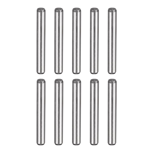 Uxcell Pasadores de Espiga de Acero Aleado Tratado Térmicamente de 1/8 Pulgadas x 1 Pulgada, Acabado Brillante, Paquete de 10