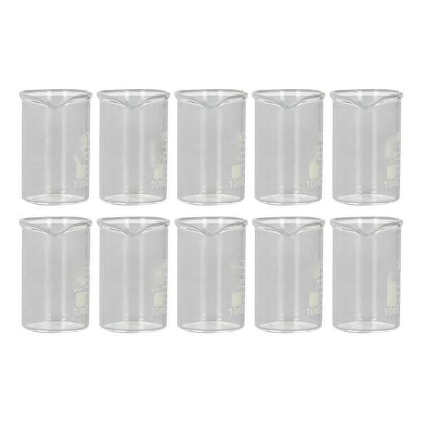 Suministro de laboratorio, vaso de precipitados de vidrio de borosilicato de 10 piezas Vaso de precipitados de vidrio construido para el futuro