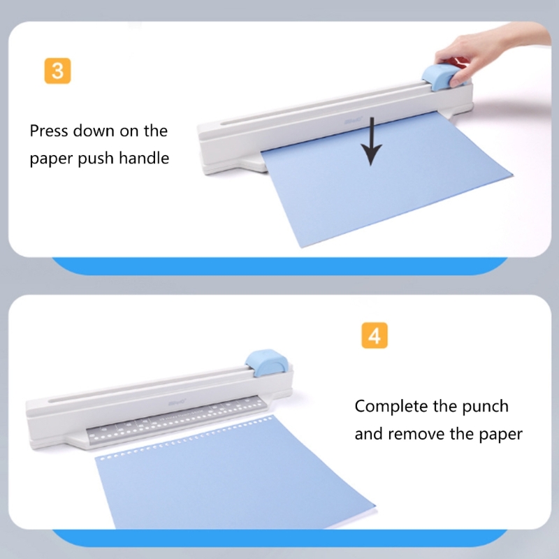 5 Sheets Paper Puncher, 30 Holes Punches, Punchersliding Hand Hold Long Reach Puncher Round 30 Holes Round Paper Punch