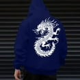 thumbnail image 2 of YOIAVAIOY Men's Oversized Hoodies Dragon Graphic Hoodie Casual Loose Fit Sweatshirts Fashion Y2k Hoodie Sweatshirts Navy XXXL, 2 of 9