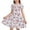 Light Blue, variant on Girls Cute Dresses Axolotl Strawberry Print Short Sleeve Skater Dress Casual Cartoon Twirl Dress with Pockets Kids Summer Outfit for 4-14Y