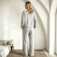 thumbnail image 6 of HAJWOH Womens Elegant Lounge Sets Sweatsuit Sets 2 Piece Outfits with Sweater Tops and Wide Leg Sweatpants, 6 of 6