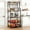 Rustic Brown, variant on Kitchen Bakers Rack with 2 Large Wire Basket, Microwave Oven Stand with Storage 5Tiers, Coffee Bar Table with 8 Hooks, Kitchen Storage Shelf Rack for Spices, Pots