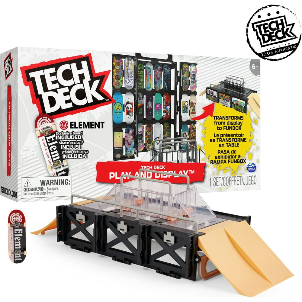 Tech Deck, Play and Display Transforming Ramp Set and Carrying Case