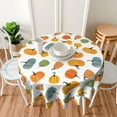thumbnail image 6 of Fall Tablecloth 70 Inch Round Watercolor Colorful Pumpkin Table Cloth,Autumn Harvest Thanksgiving Stain Resistance Polyester Indoor Outdoor Table Covers for Kitchen Dining Party Picnic, 6 of 6