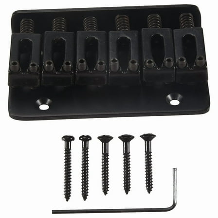 Black 6 string Fixed Hard Tail Guitar Bridge For Guitar