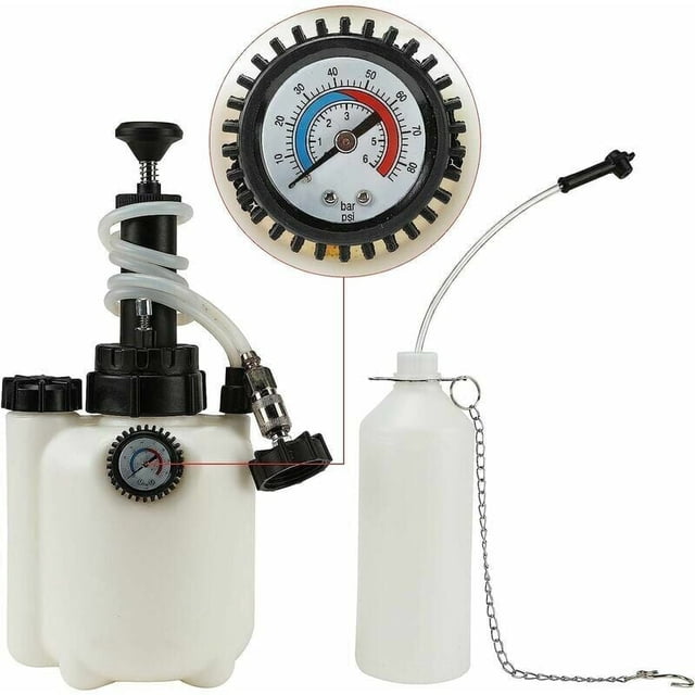 3L Purgeur de Frein Voiture, Purgeur de Liquide de Frein, con Adaptateur E20, Pression de Service de 10-30 PSI, Bleeder de Frein