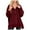 Wine, variant on Towmus Women's Oversized Sweatshirt Casual Long Sleeve Button Henley Neck Pullover Sweatshirts for Women Light Patchwork Shirts